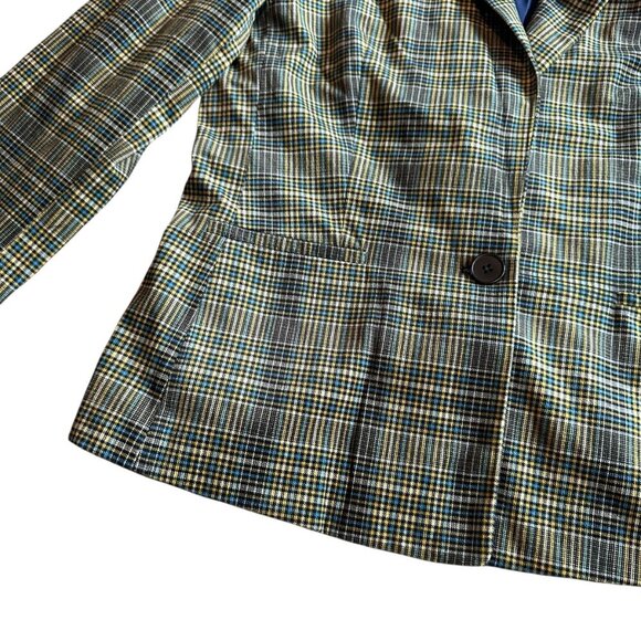 Molly Bracken Plaid Single-Button Blazer Jacket Super Soft Size Medium NWOT - Picture 4 of 11